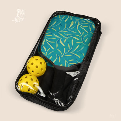 Marine Flourish Pickleball Paddles Set with hand drawn artwork - Flourish Moon Studio