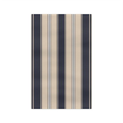 Mariner Stripes Microfiber Waffle Kitchen Towel with hand - drawn artwork - Flourish Moon Studio