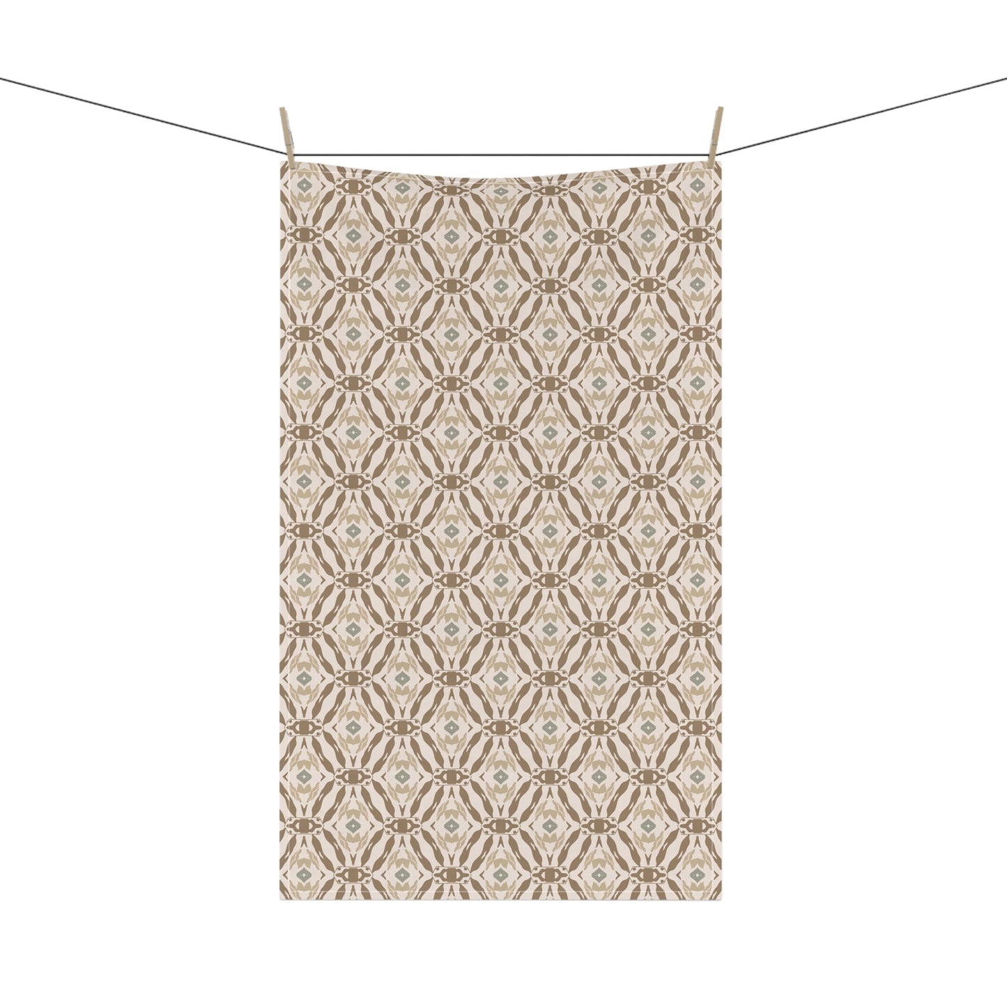 Meadow Crest Tea Towel with hand - drawn artwork - Flourish Moon Studio