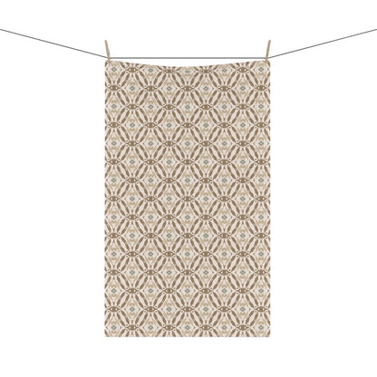 Meadow Crest Tea Towel with hand - drawn artwork - Flourish Moon Studio
