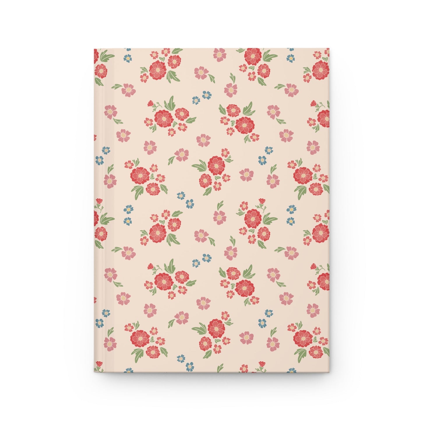 Meadow Heirloom Floral Spring Garden Hardcover Journal with hand drawn artwork - Flourish Moon Studio