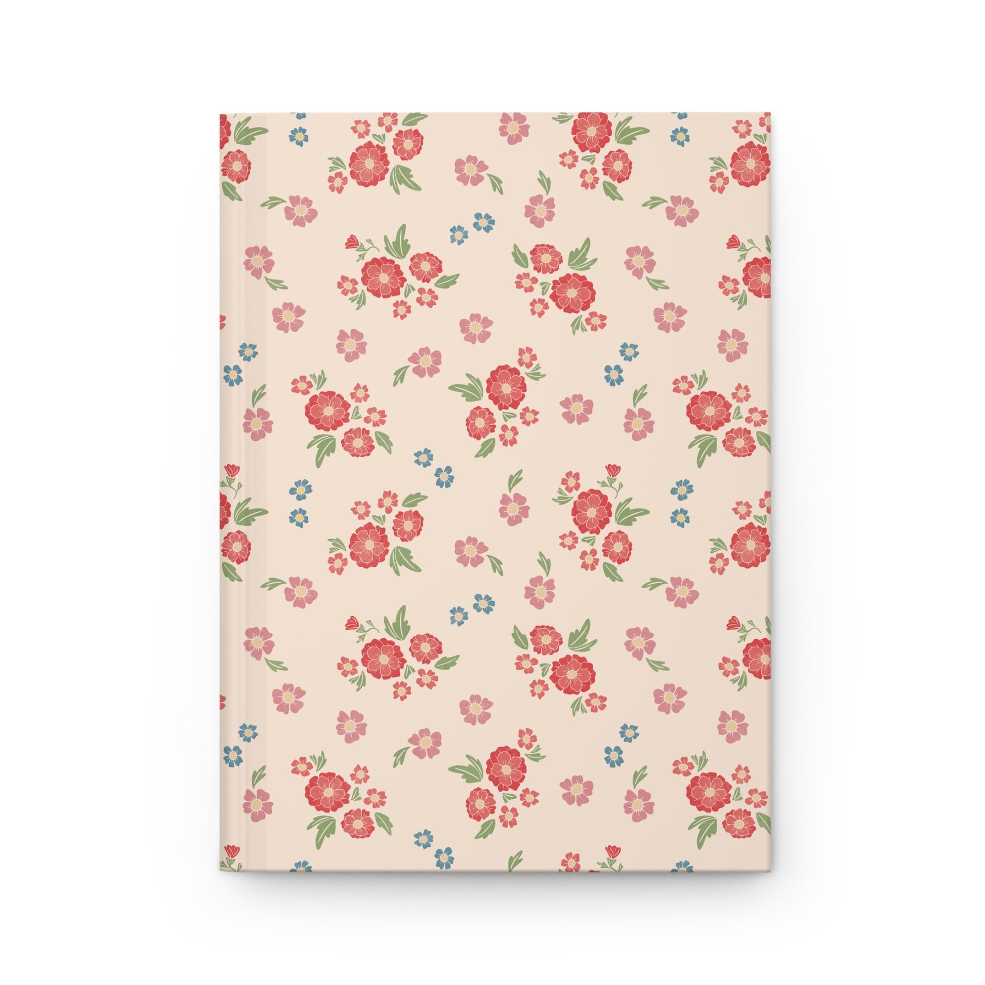 Meadow Heirloom Floral Spring Garden Hardcover Journal with hand drawn artwork - Flourish Moon Studio