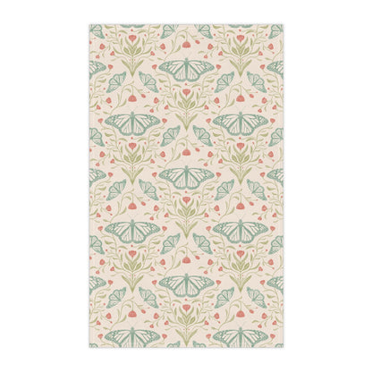 Meadowlace Butterflies Tea Towel with hand - drawn artwork - Flourish Moon Studio