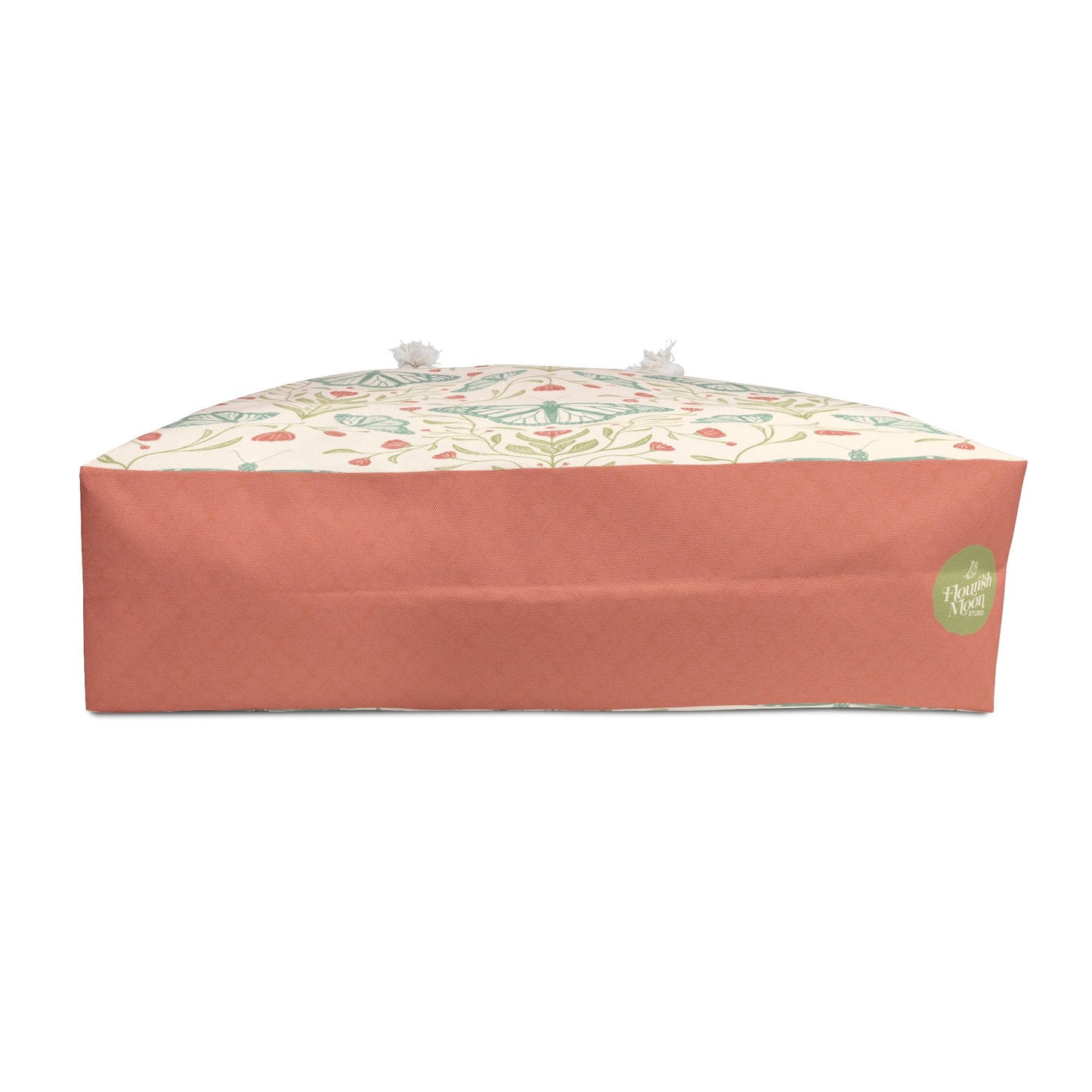 Meadowlace Butterflies Weekender Bag with hand - drawn artwork - Flourish Moon Studio