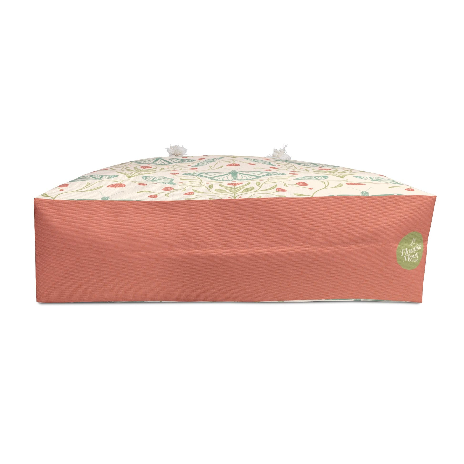 Meadowlace Butterflies Weekender Bag with hand - drawn artwork - Flourish Moon Studio
