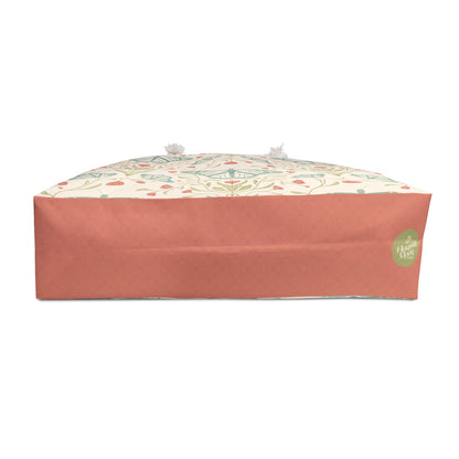 Meadowlace Butterflies Weekender Bag with hand - drawn artwork - Flourish Moon Studio