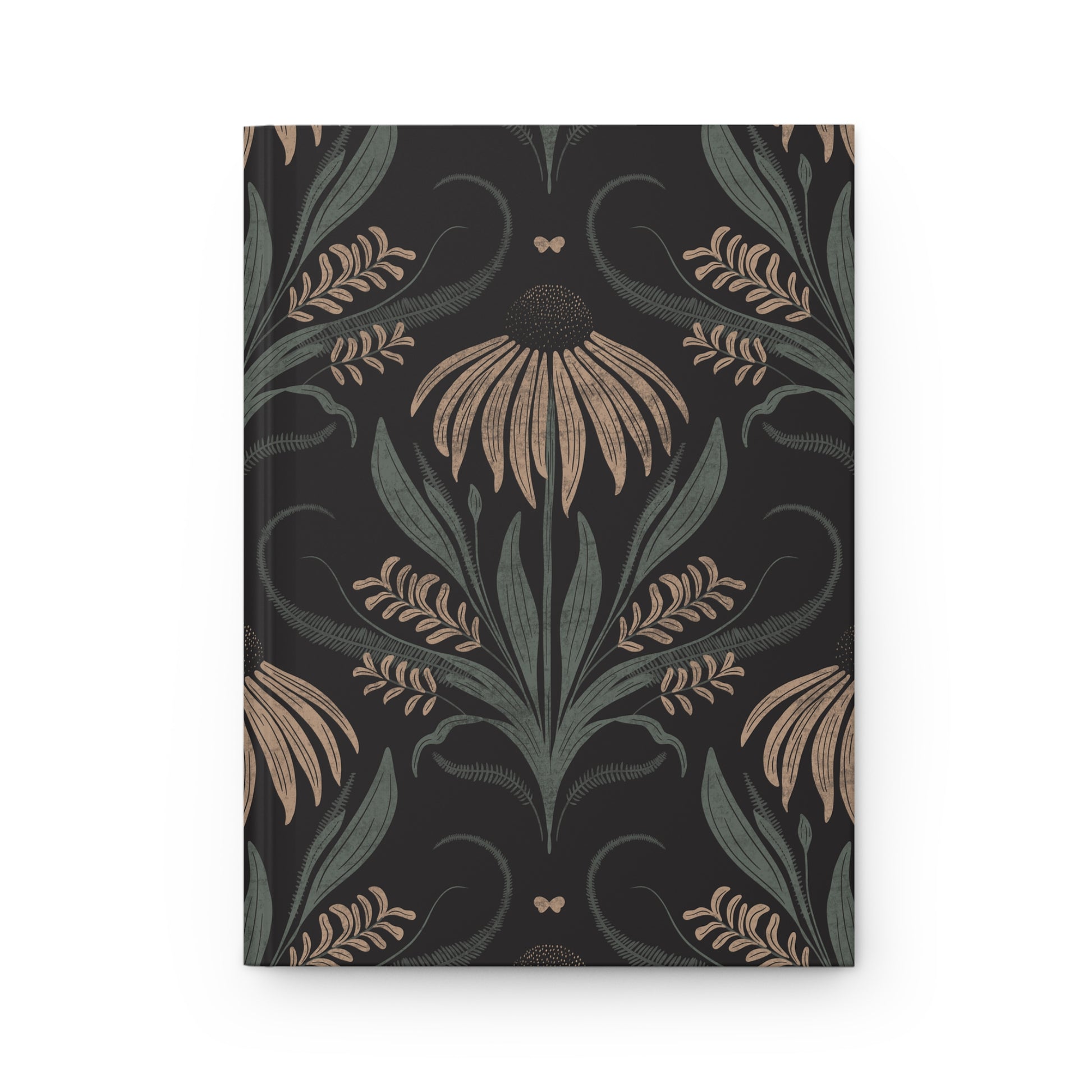 Notebook with floral pattern on a white background