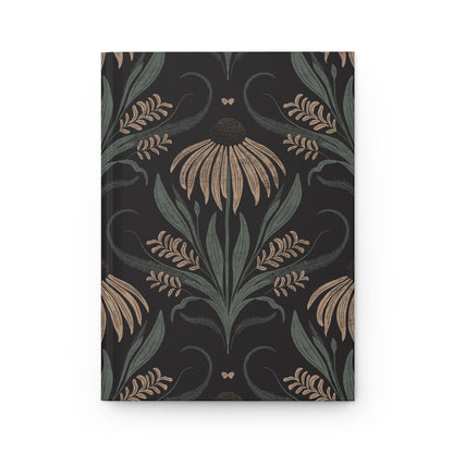 Notebook with floral pattern on a white background