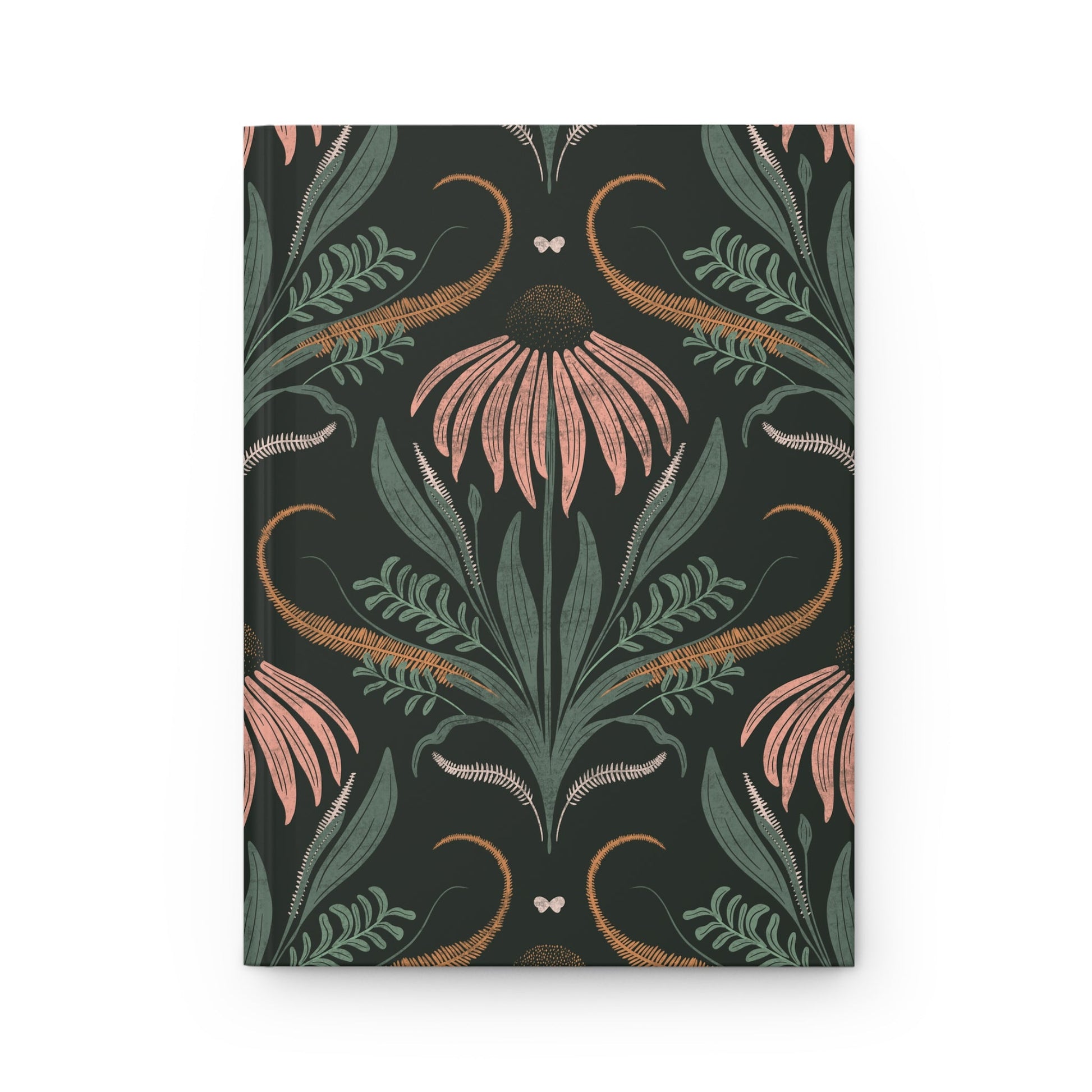 Nightbloom Garden Hardcover Journal with hand - drawn artwork - Flourish Moon Studio