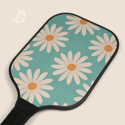 Oh Daisies Pickleball Paddles Set with hand drawn artwork - Flourish Moon Studio