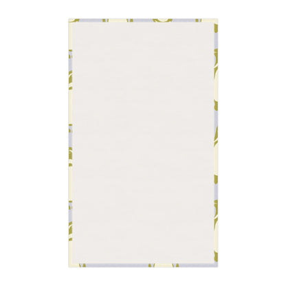 Penguin Olive - Gold Tea Towels with hand - drawn artwork - Flourish Moon Studio