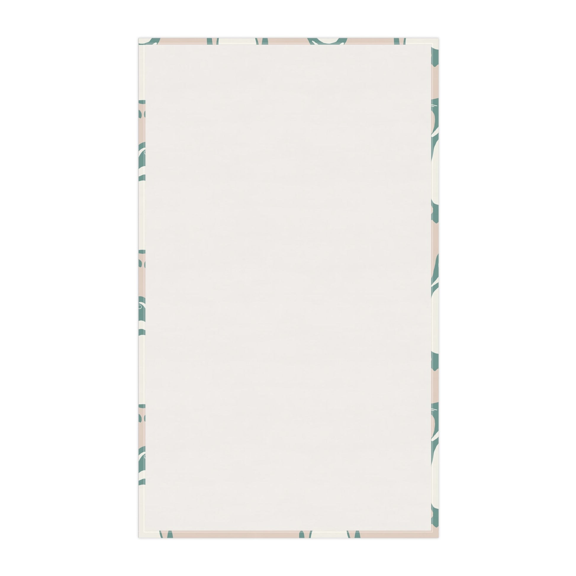 Penguin Teal & Peach Tea Towels with hand - drawn artwork - Flourish Moon Studio