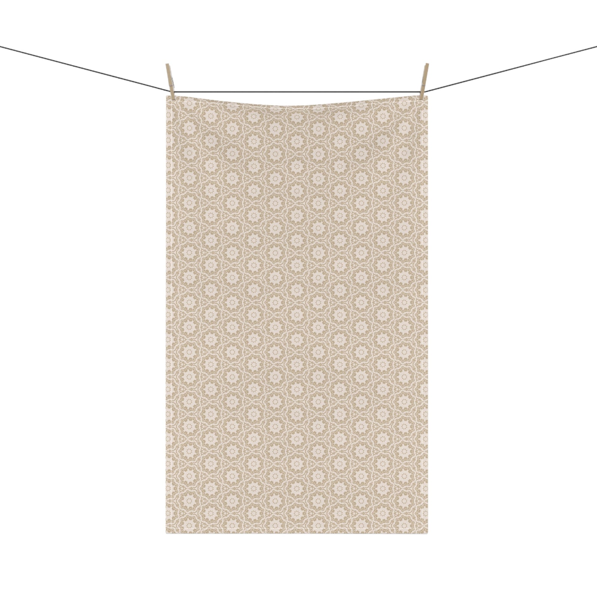 Petal Lace Tea Towel with hand - drawn artwork - Flourish Moon Studio