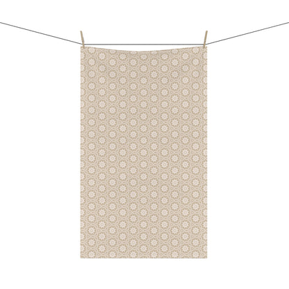 Petal Lace Tea Towel with hand - drawn artwork - Flourish Moon Studio