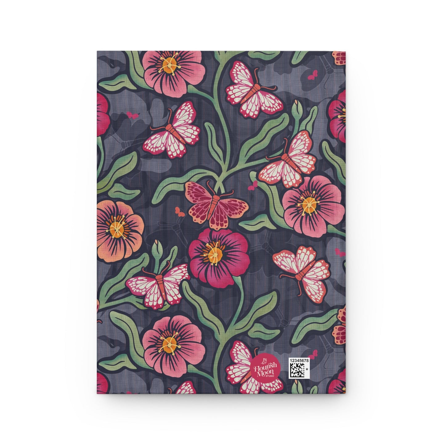 Petals & Process Butterfly Hardcover Journal with hand drawn artwork - Flourish Moon Studio
