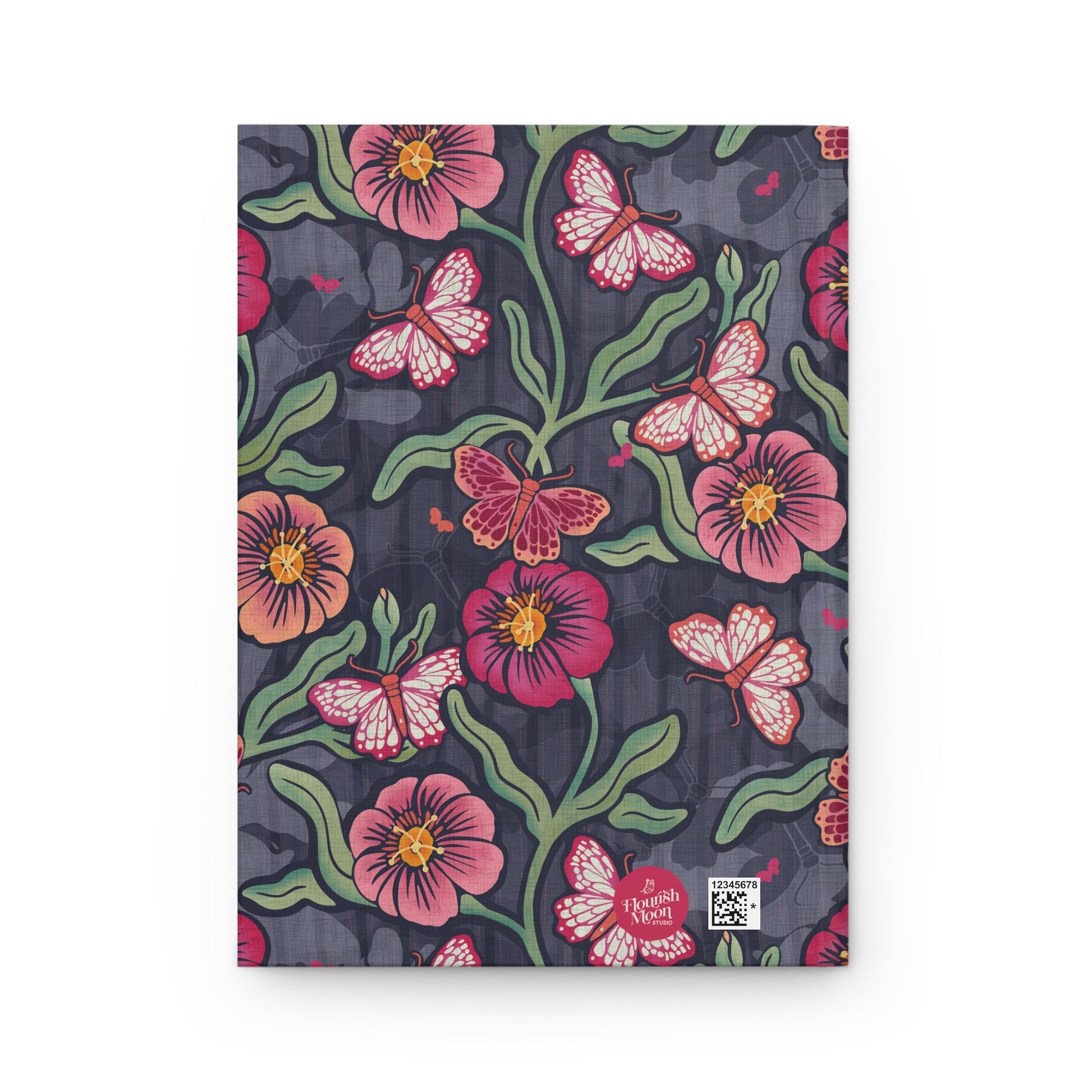 Petals & Process Butterfly Hardcover Journal with hand drawn artwork - Flourish Moon Studio