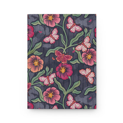 Petals & Process Butterfly Hardcover Journal with hand drawn artwork - Flourish Moon Studio