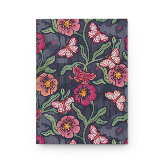 Petals & Process Butterfly Hardcover Journal with hand drawn artwork - Flourish Moon Studio