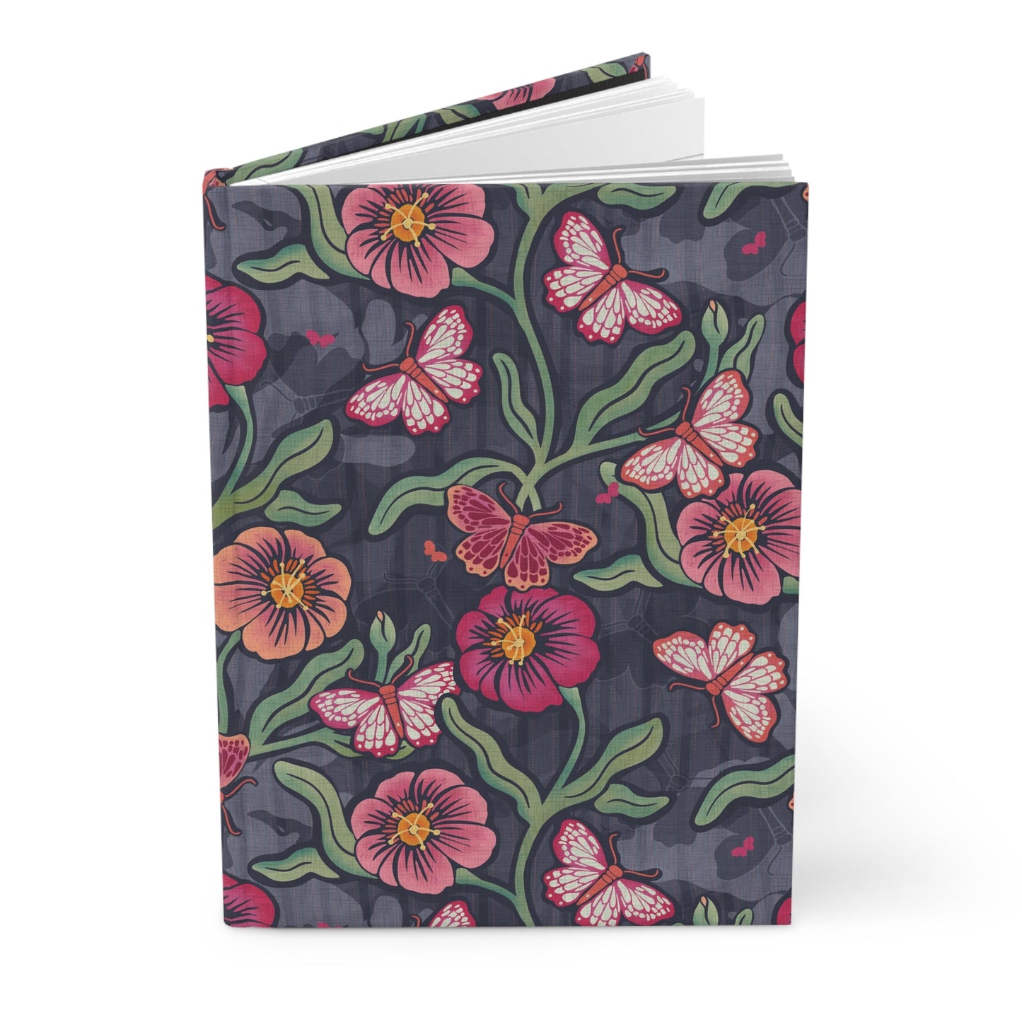 Petals & Process Butterfly Hardcover Journal with hand drawn artwork - Flourish Moon Studio
