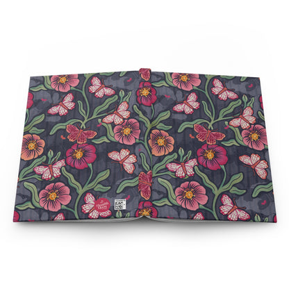 Petals & Process Butterfly Hardcover Journal with hand drawn artwork - Flourish Moon Studio