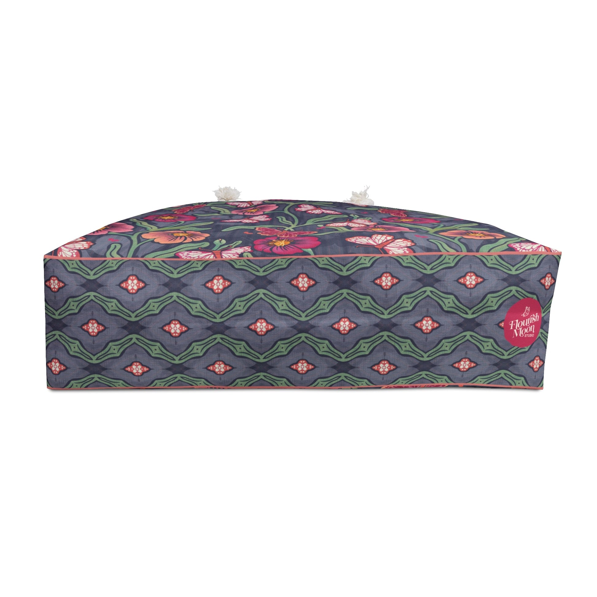 Petals & Process Butterfly Weekender Bag with hand drawn artwork - Flourish Moon Studio
