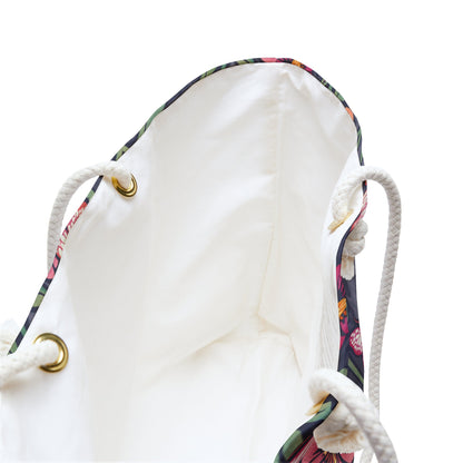Petals & Process Butterfly Weekender Bag with hand drawn artwork - Flourish Moon Studio
