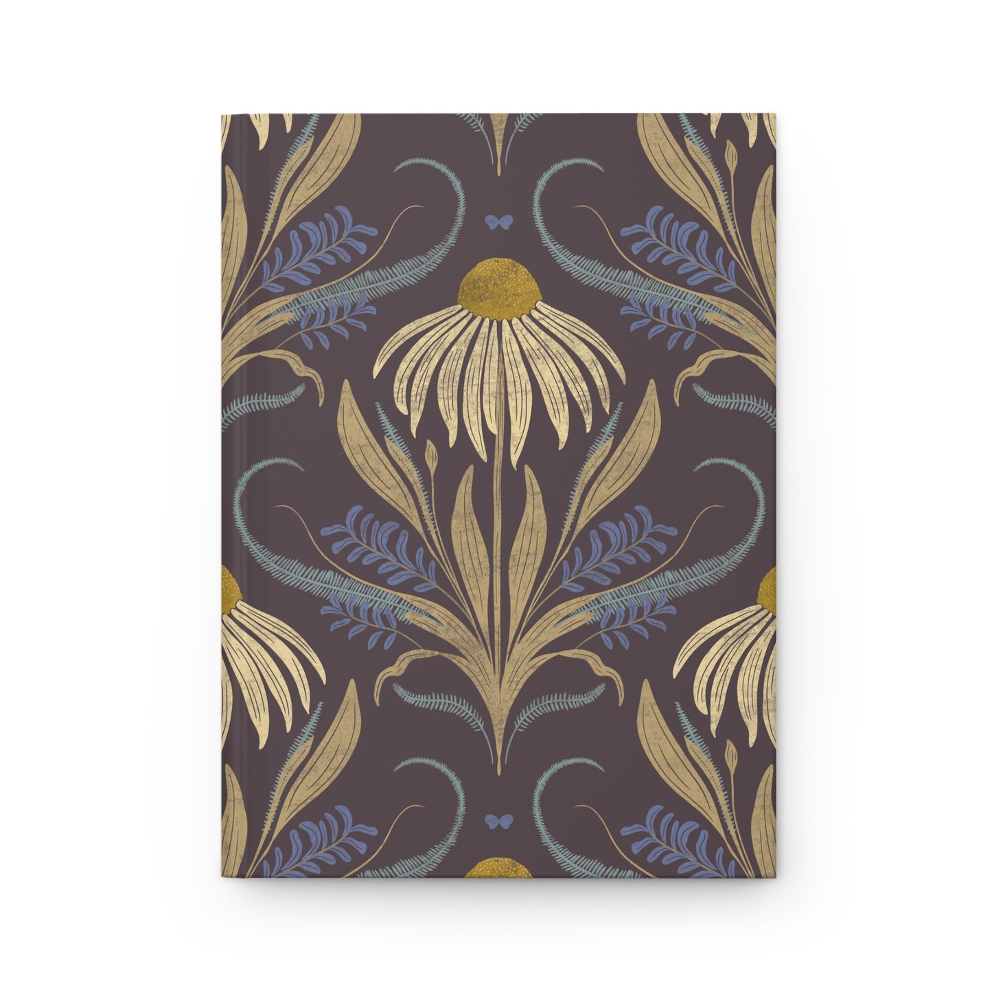 Notebook with floral pattern on a white background