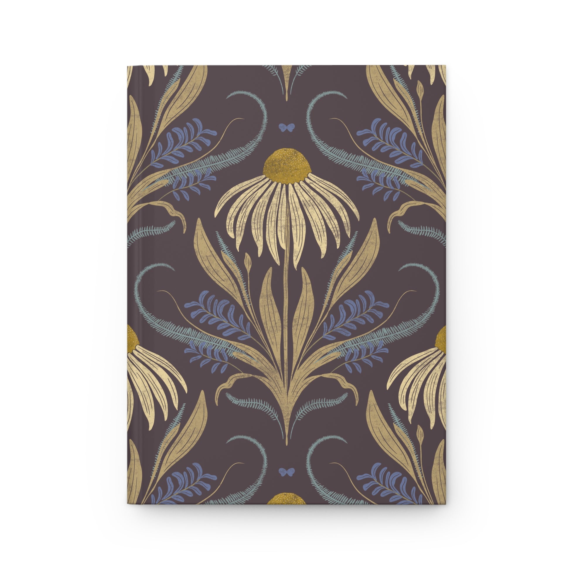 Notebook with floral pattern on a white background