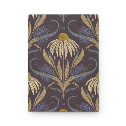 Notebook with floral pattern on a white background