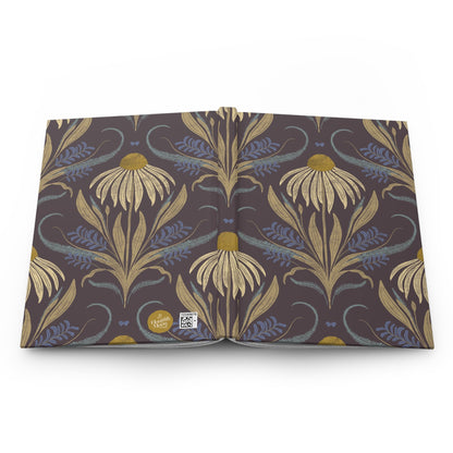 Plumfield Echo Moon Hardcover Journal with hand - drawn artwork - Flourish Moon Studio