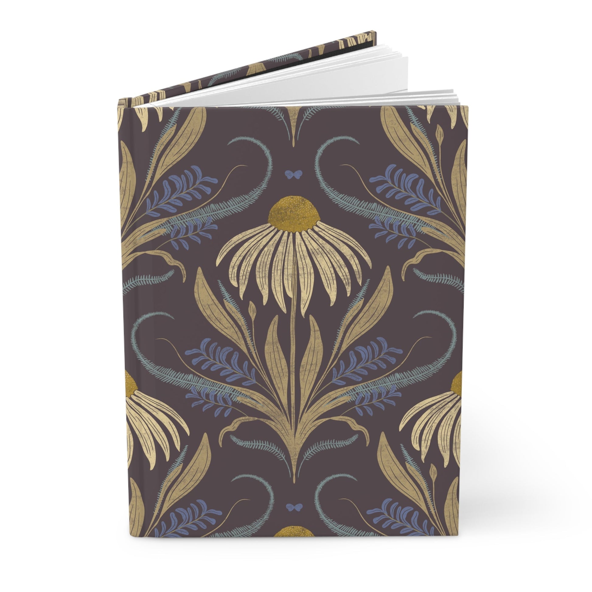 Plumfield Echo Moon Hardcover Journal with hand - drawn artwork - Flourish Moon Studio