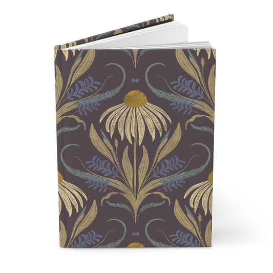 Plumfield Echo Moon Hardcover Journal with hand - drawn artwork - Flourish Moon Studio