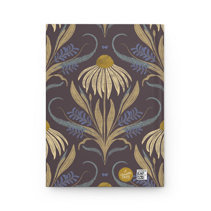 Plumfield Echo Moon Hardcover Journal with hand - drawn artwork - Flourish Moon Studio