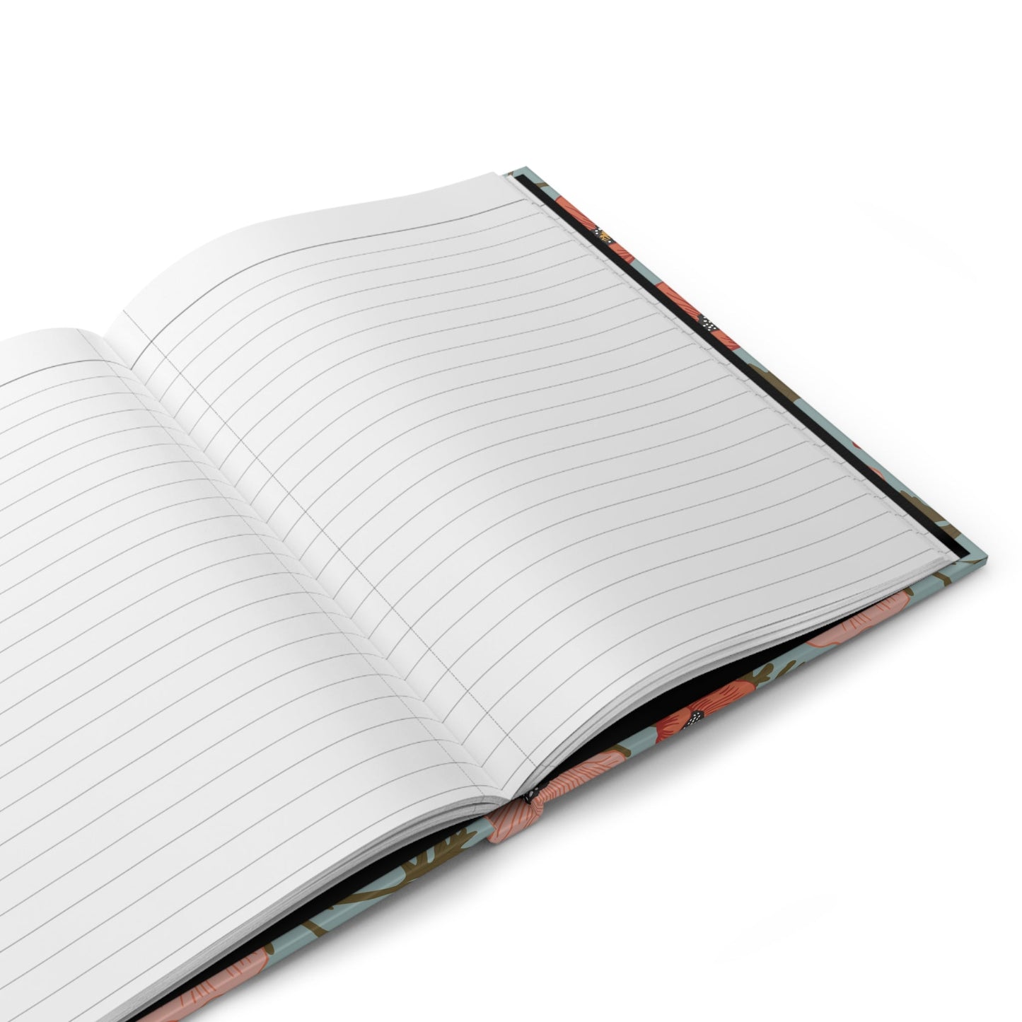 Poppy Waltz Hardcover Journal with hand - drawn artwork - Flourish Moon Studio