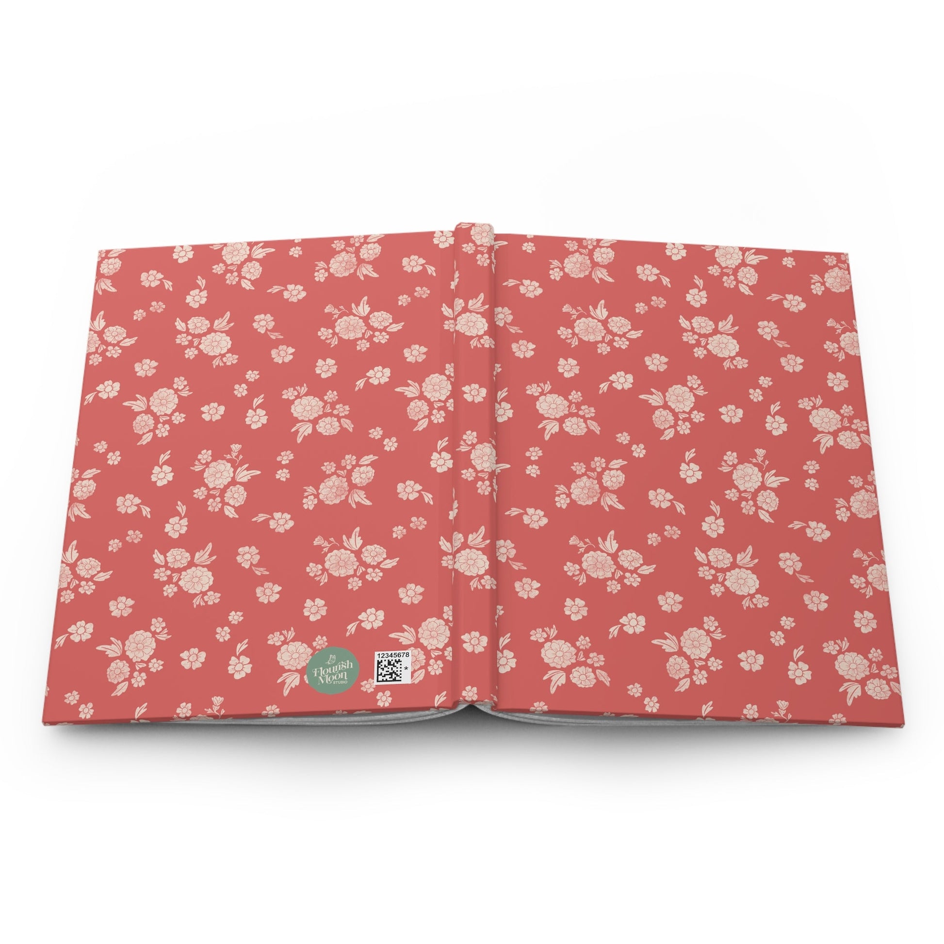 Prairie Bloom Prairie Poppy Hardcover Journal with hand drawn artwork - Flourish Moon Studio