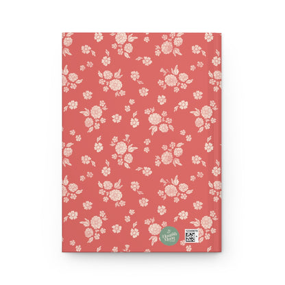 Prairie Bloom Prairie Poppy Hardcover Journal with hand drawn artwork - Flourish Moon Studio