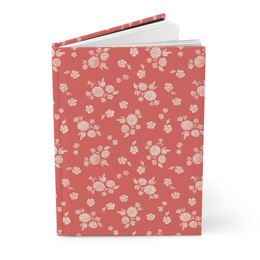 Prairie Bloom Prairie Poppy Hardcover Journal with hand drawn artwork - Flourish Moon Studio