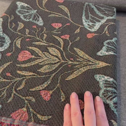 Meadowlace Butterflies Nightglow Woven Blanket
