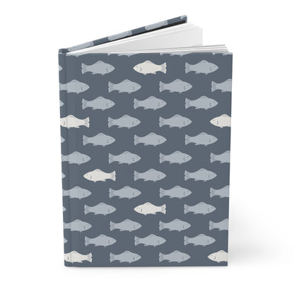 School of Wanderers Driftwood Hardcover Journal with hand drawn artwork - Flourish Moon Studio