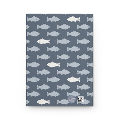 School of Wanderers Driftwood Hardcover Journal with hand drawn artwork - Flourish Moon Studio