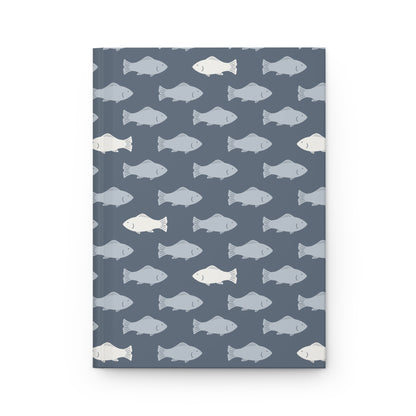 School of Wanderers Driftwood Hardcover Journal with hand drawn artwork - Flourish Moon Studio