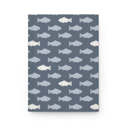 School of Wanderers Driftwood Hardcover Journal with hand drawn artwork - Flourish Moon Studio