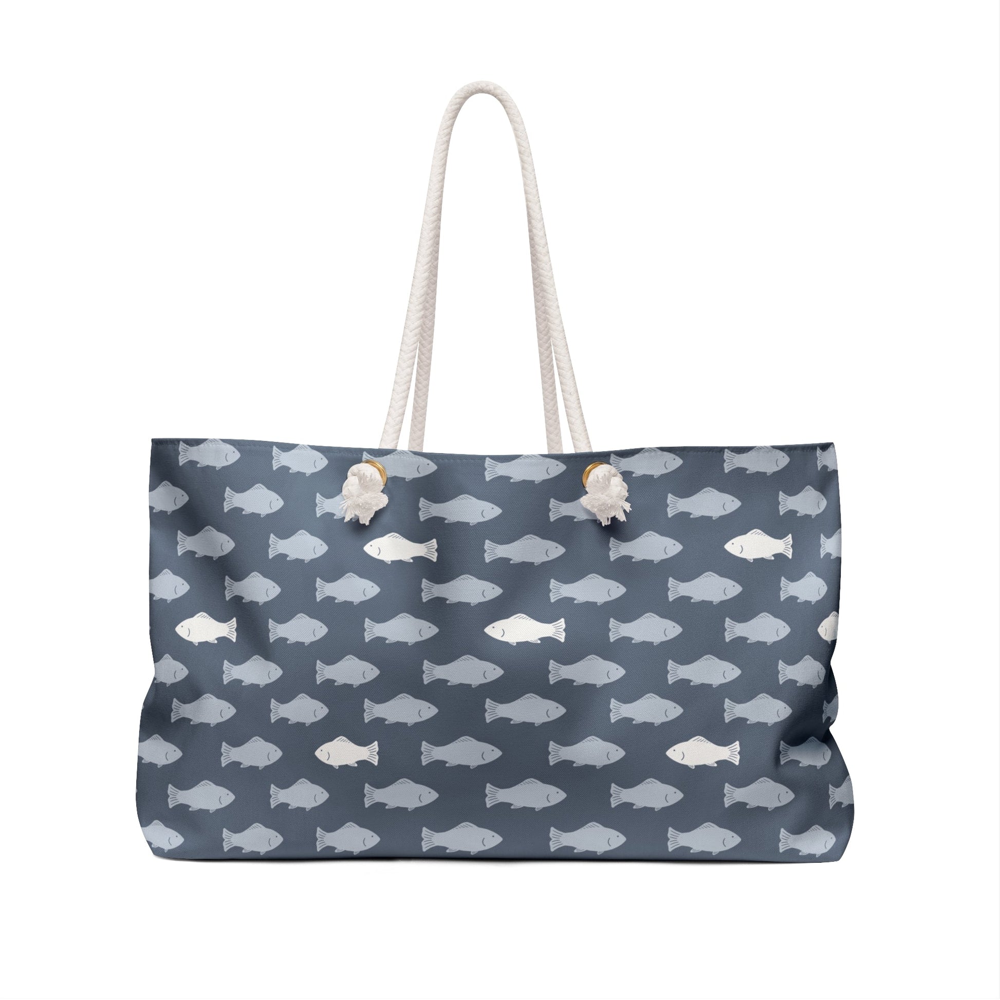 School of Wanderers Slate Weekender Bag with hand drawn artwork - Flourish Moon Studio