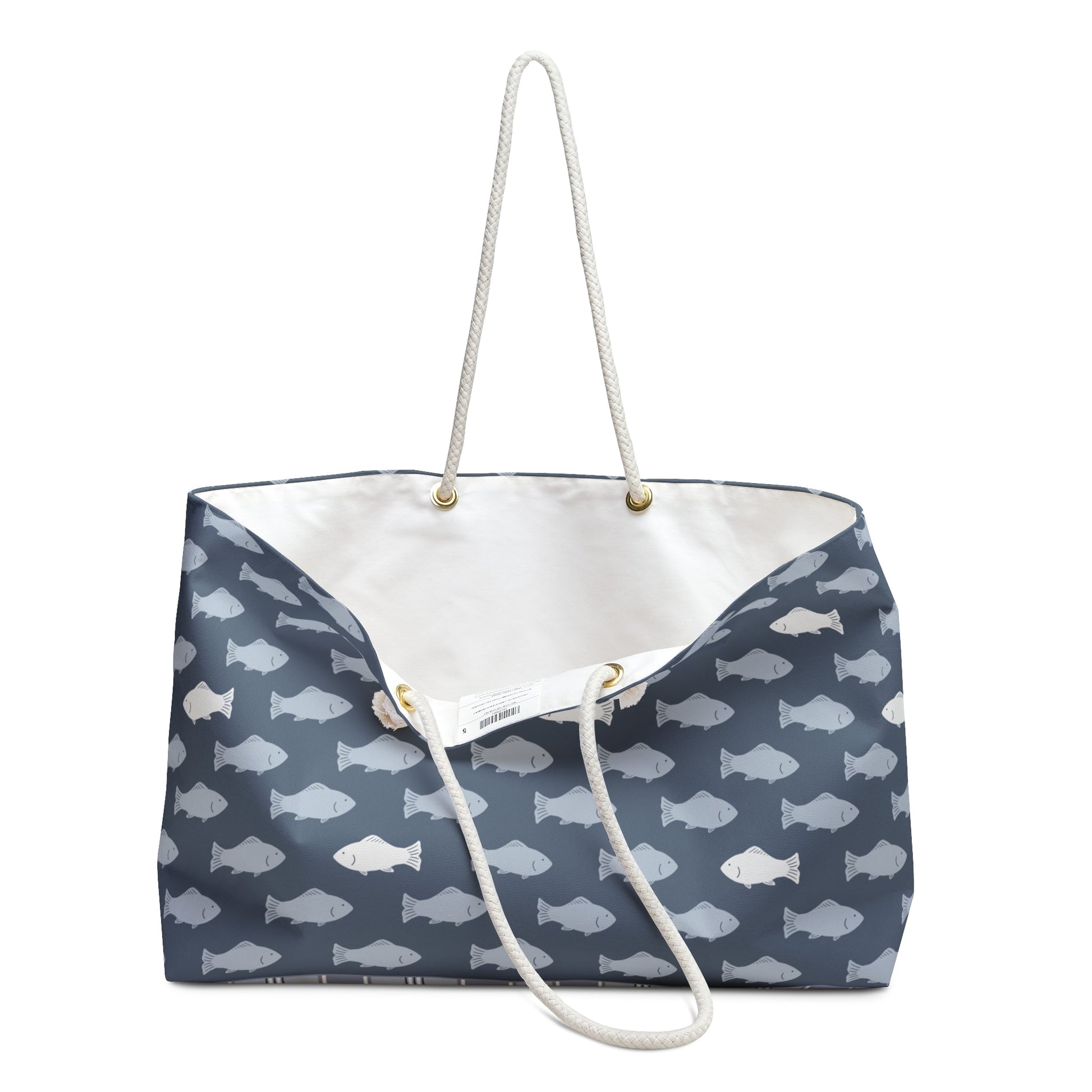 School of Wanderers Slate Weekender Bag with hand drawn artwork - Flourish Moon Studio