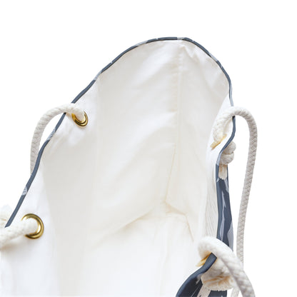 School of Wanderers Slate Weekender Bag with hand drawn artwork - Flourish Moon Studio