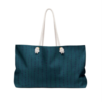 Sea Pearls Nautical Weekender Bag with hand - drawn artwork - Flourish Moon Studio