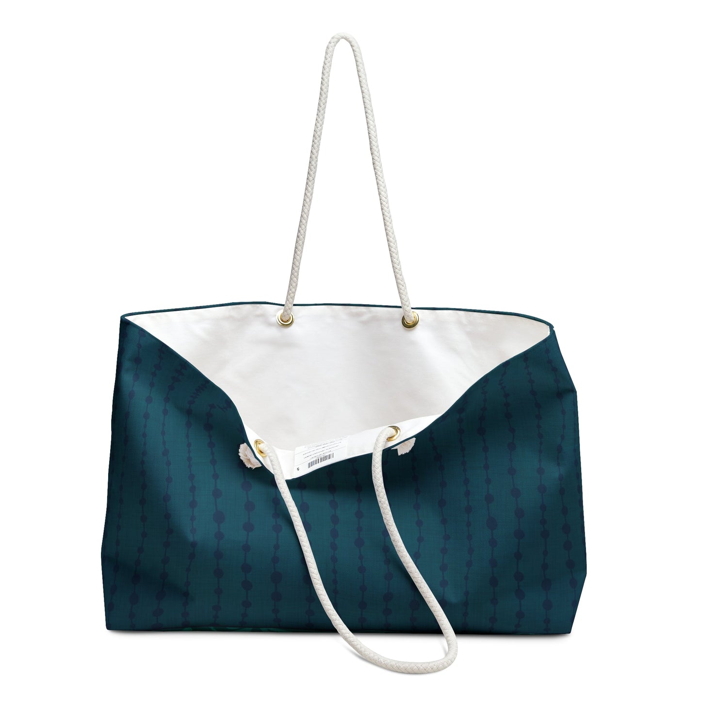 Sea Pearls Nautical Weekender Bag with hand - drawn artwork - Flourish Moon Studio