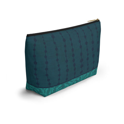 Sea Pearls T - bottom Zipper Pouch with hand - drawn artwork - Flourish Moon Studio