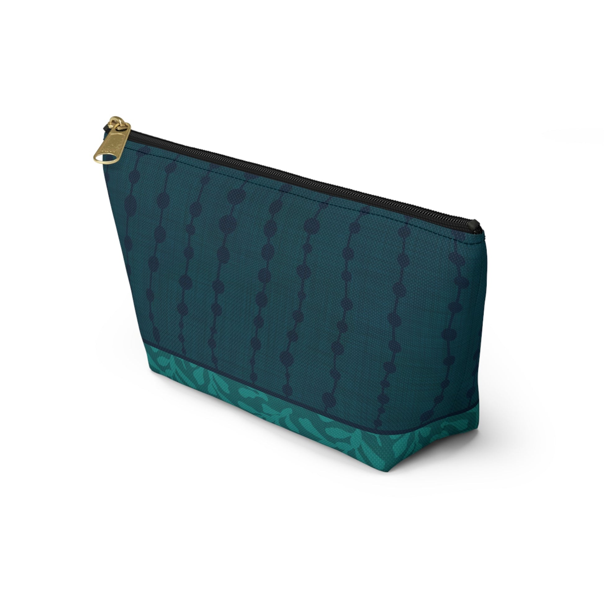 Sea Pearls T - bottom Zipper Pouch with hand - drawn artwork - Flourish Moon Studio