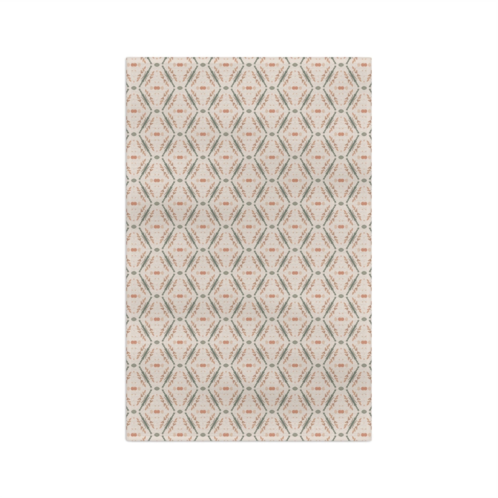 Serenade Sprigs Microfiber Waffle Kitchen Towel with hand - drawn artwork - Flourish Moon Studio
